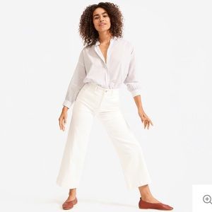 Everlane wide leg crop pant in Bone, size 2